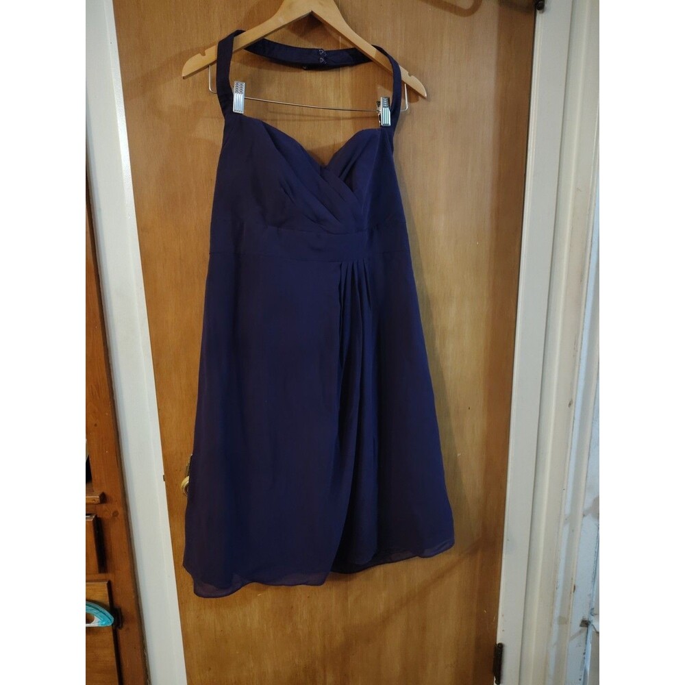 ALFRED ANGELO 7172W SZ 16w Eggplant   GOWN DRESS Short
